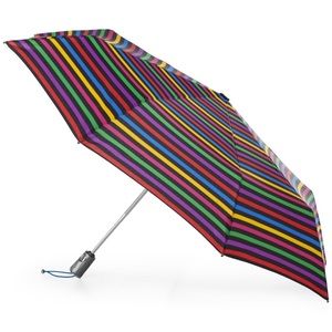 New! Totes Large Auto Open Close Rainbow Multicolor Water Repellant 55” Umbrella